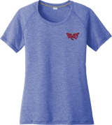 York Devils Ladies PosiCharge Tri-Blend Wicking Scoop Neck Raglan Tee